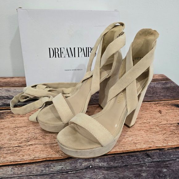 DREAM PAIRS High Chunky Block Platform Heels for Womens Strappy Gladiator Sexy O - Picture 2 of 8